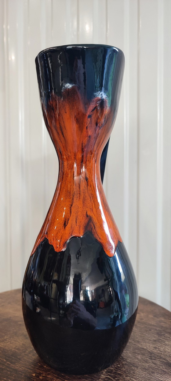 Image 1 of Flamed ceramic vase or pitcher Vallauris 1960