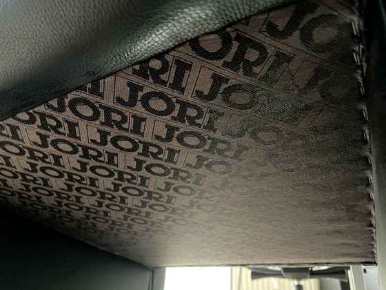 Image 1 of Conjunto de cuero JORI - sofá + 2 sillones - cuero auténtico negro, diseño clásico