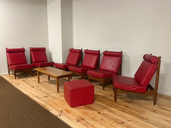 Image 1 of Set da salotto modulare in pelle della metà degli anni Sessanta (9 pezzi)