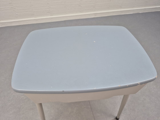 Vintage Bedside Table/Side Table with Drawer, 1950s. – Metal, Wood (photo 13 of 13)