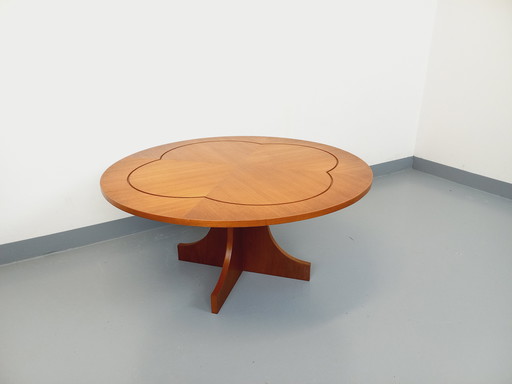 Table Basse Ronde Anglaise Vintage en Teck des Années 60