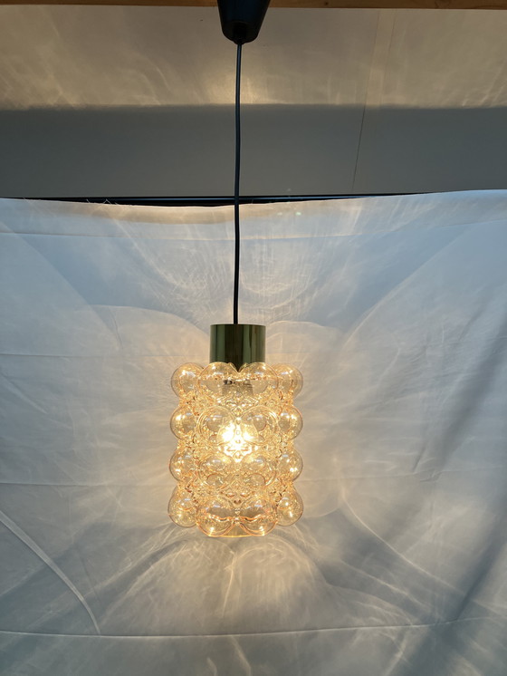 Image 1 of Lampada a sospensione a bolle Helena Tynell ocra, di Limburg Glashütte