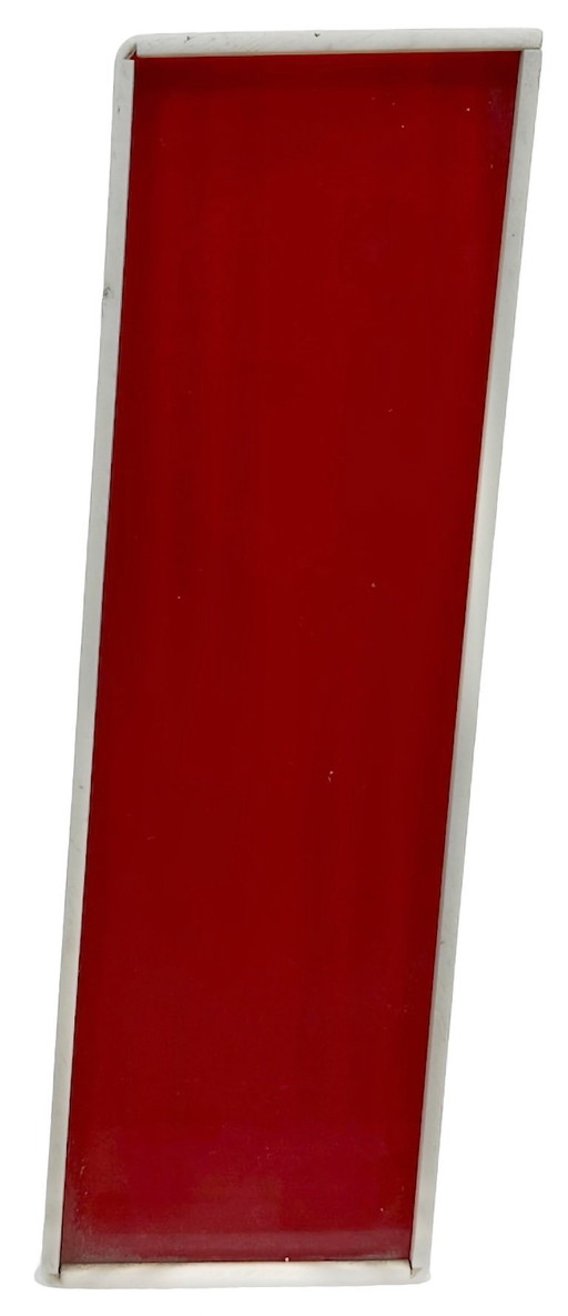 Lettera I rossa vintage con facciata, anni '70