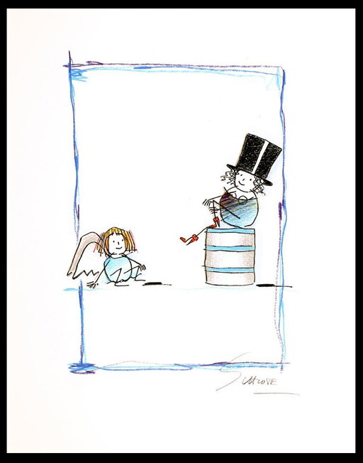 Schlote, Wilhelm - Der blaue Engel - handsigniert - Giclee