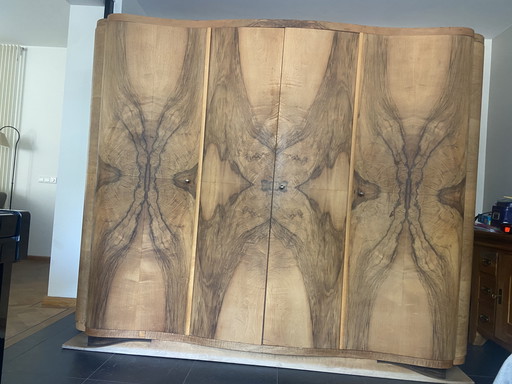 art deco closet walnut
