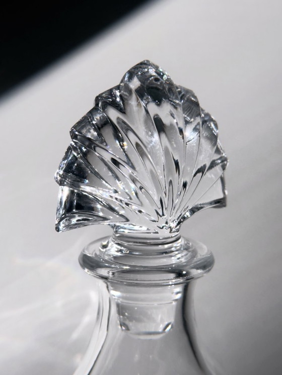 Image 1 of Vintage Art Deco Revival Karaf Kristalglas 80s Geslepen Glas