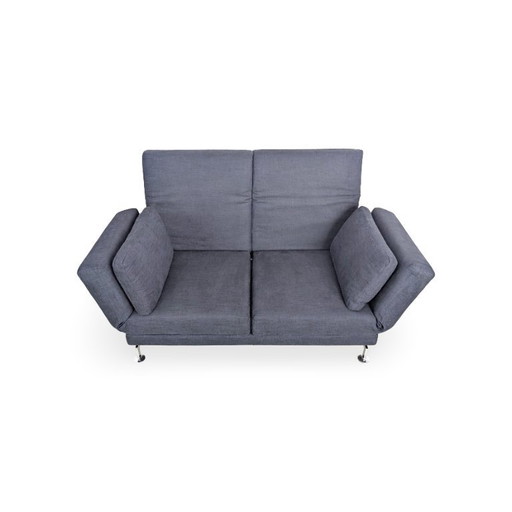 Originele Brühl Moule Sofa, tweezitsbank, zwart design.