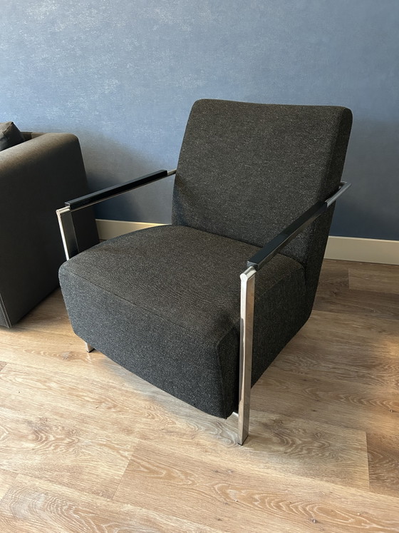 Two Identical Harvink Alowa Design Chairs in Very Good Condition – Armchairs, Metal, Textile (photo 5 of 5)