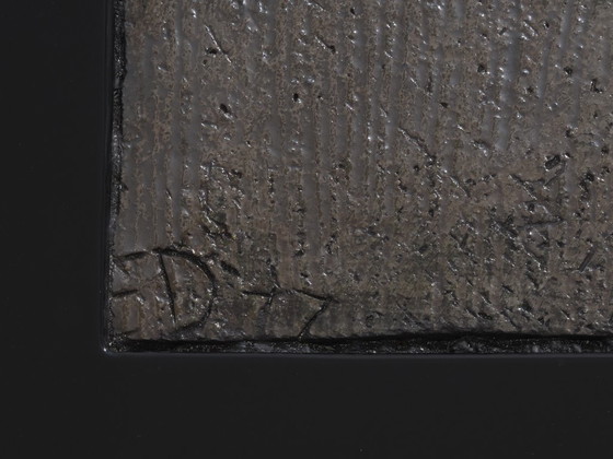 Image 1 of Belgian brutalist ceramic lacquer coffee table Erik Deforce 1977