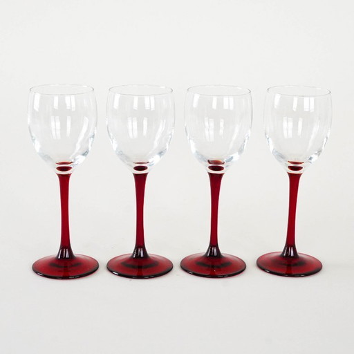 Set Weingläser, dänisches Design, 1970er Jahre, hergestellt in Dänemark