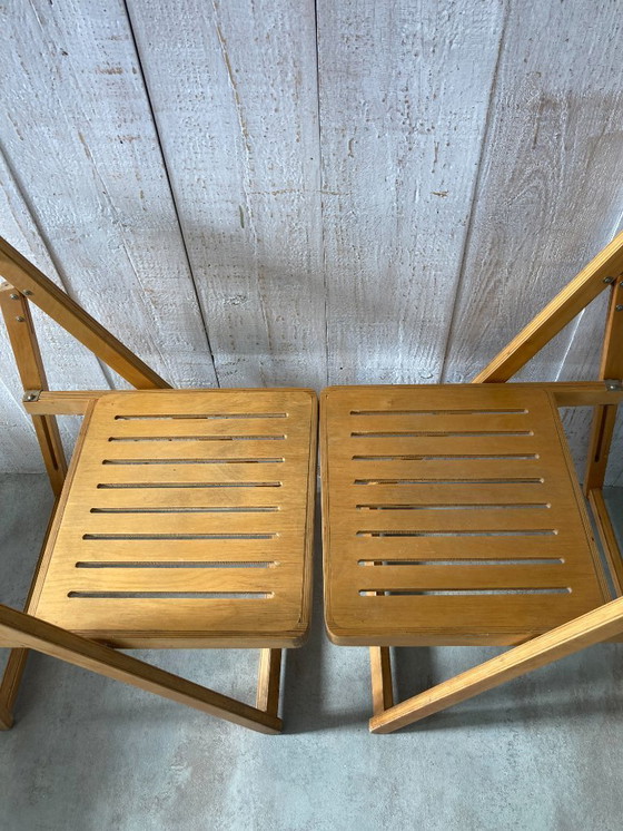 Image 1 of Paire de chaises pliantes vintage