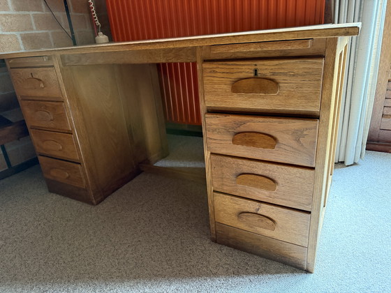 Image 1 of Scrivania da banchiere in quercia