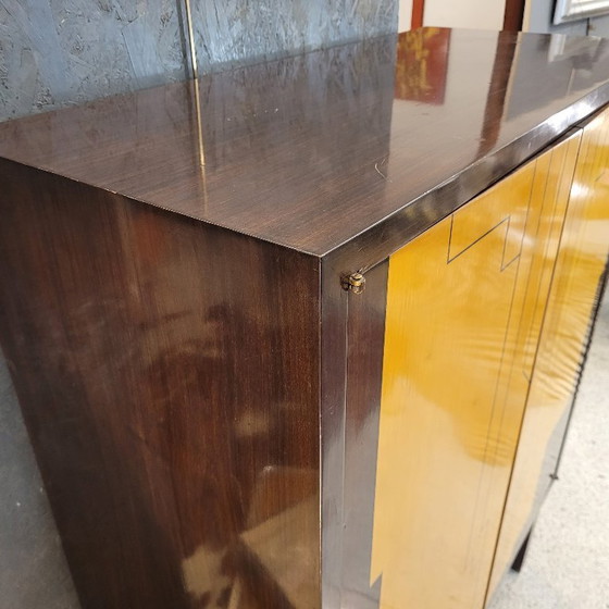 Image 1 of Meuble bar Art déco, palissandre et citronnier, années 1940 – France