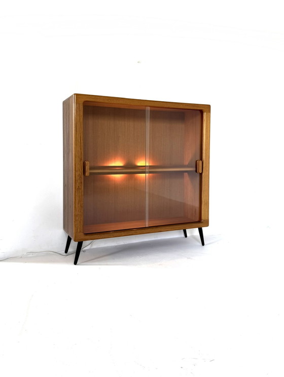 Image 1 of Vintage teak display cabinet, Dyrlund '80