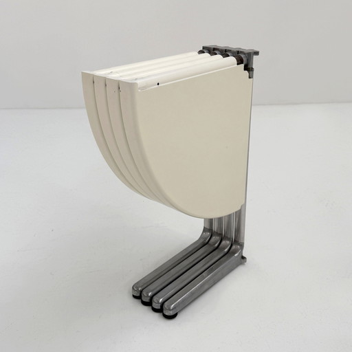 Weißer Plana-Klapptisch von Giancarlo Piretti für Castelli, 1970er Jahre