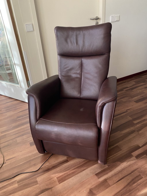 Sillón reclinable de cuero de gran tamaño