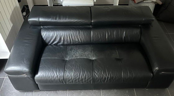 Image 1 of Natuzzi lederen zetels : 2 & 3 zit
