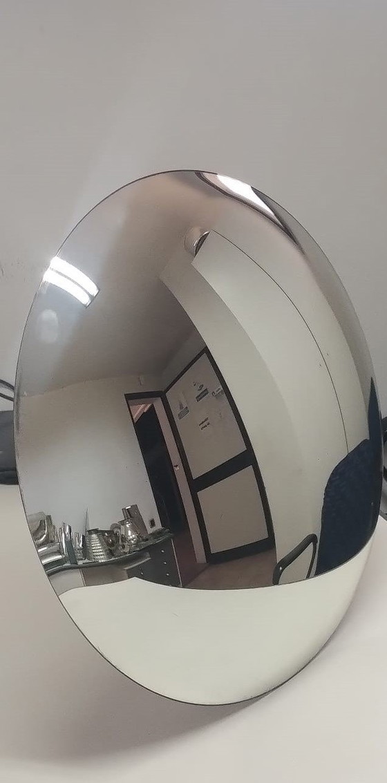 Image 1 of Handgesilberter konvexer Spiegel - Silber, Bronze oder geräuchert, glatt oder antikisiert