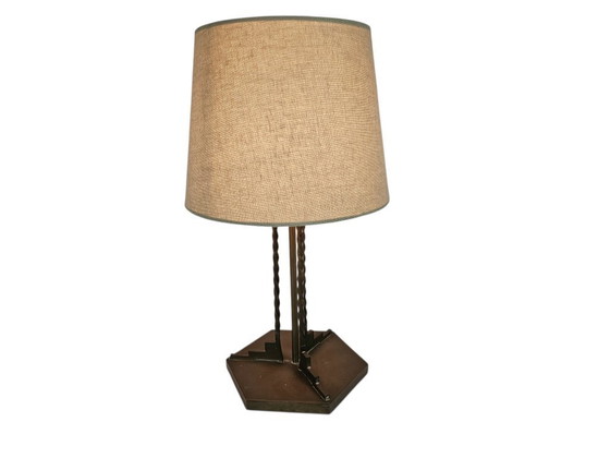 Image 1 of Art déco - style Bauhaus - cuivre - bronze - pieds torsadés - années 1930