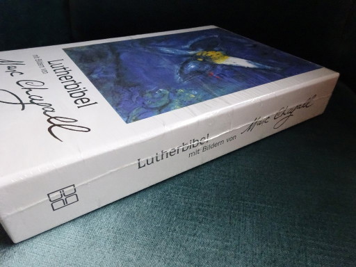 Marc Chagall Lutherbibel, blanco con ilustración azul