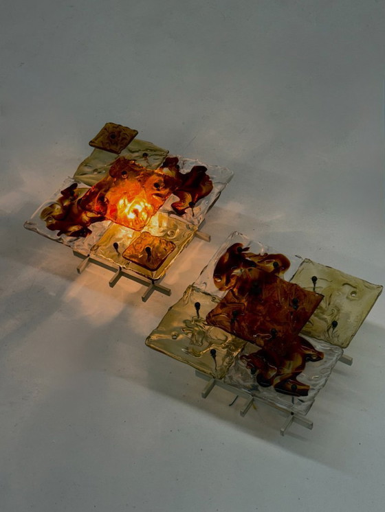 Image 1 of Patchwork wandlampen door Toni Zuccheri voor Venini