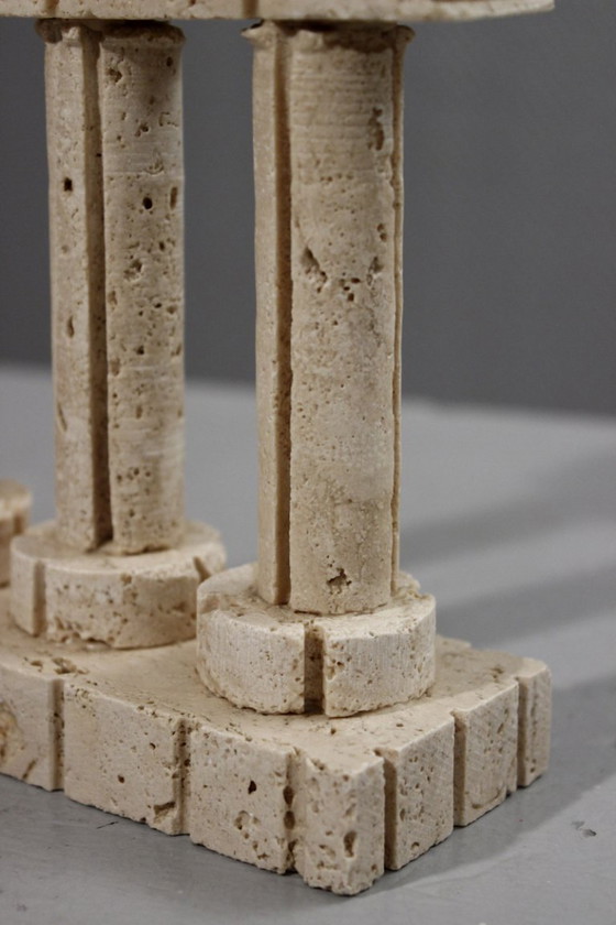 Image 1 of Sculpture vintage ruines acropole en travertin Italie 1970s