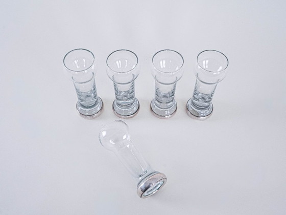 Image 1 of Set aus fünf Gläsern, italienisches Design, 1970er Jahre, hergestellt in Italien