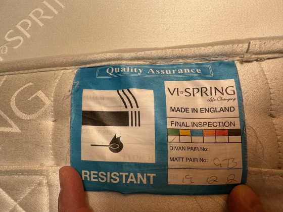 Image 1 of Cama de lujo Vi-Spring «Sublime» | 160 x 220 | Cuero auténtico marrón | Base Sovereign