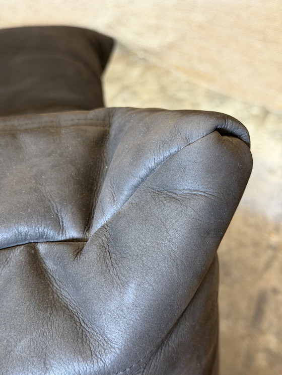 Image 1 of Togo 1 zit Ligne Roset in zwart aniline leder