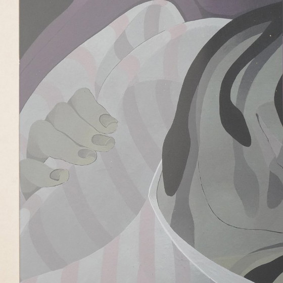 Image 1 of Acrylgemälde auf Papier von Daniel Bec, 1970er Jahre