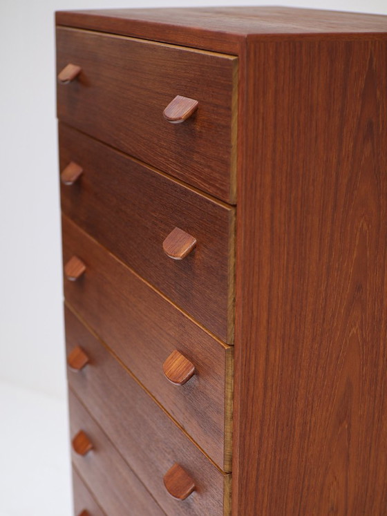 Image 1 of Poul Volther F17 tall chest of drawers teak Danish 1950s