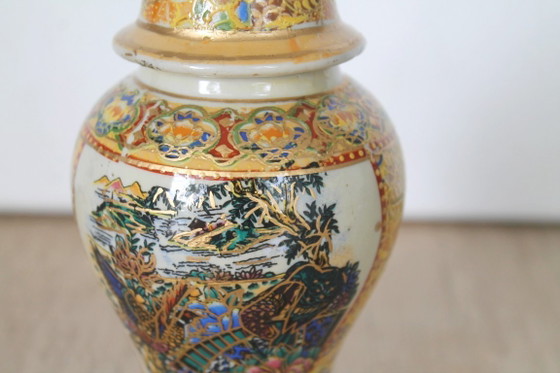 Image 1 of Vaso per zenzero/vaso da tempio in stile Satsuma giapponese, anni '60