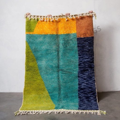 Magnificent custom-made handmade Berber rug with colorful patterns, 1.5/2.5 m – Alberto Bazzani, vloerkleden en tapijten