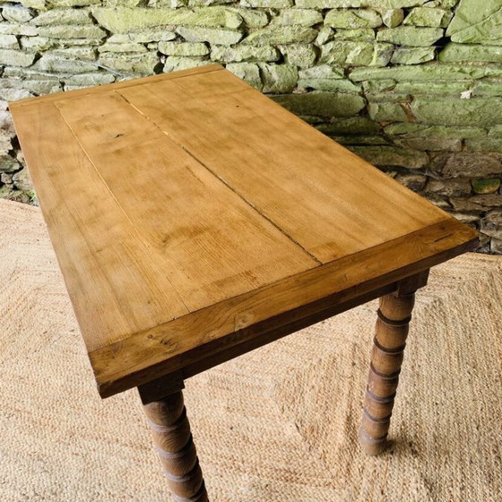 Image 1 of Table pieds bobines 1m20