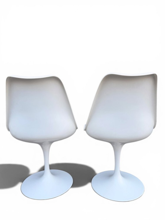 Image 1 of Ensemble authentique de 4 chaises Tulipe Knoll par Eero Saarinen - Piètement fixe