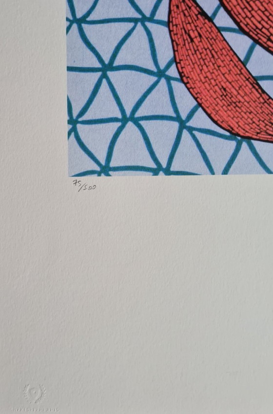 Image 1 of D'après Yayoi Kusama, Poisson rouge, Lithographie, années 1990