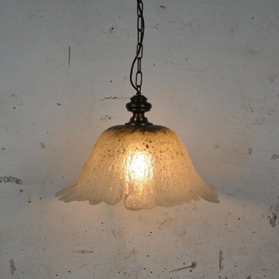 Image 1 of 1x glass flower pendant light