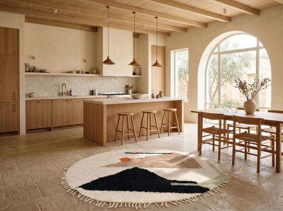 Moroccan Azilal Round Wool Rug 200/200cm – Rugs & carpets (photo 10 of 10)