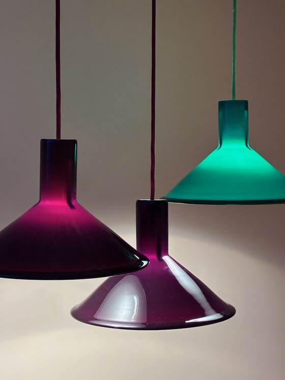 Image 1 of Lampada a sospensione in vetro Michael Bang P&amp;T di Holmegaard