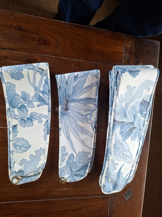 Image 1 of 11m Tissu d'ameublement haut de gamme "Savane" - Collection Grande Corniche (Italie) + 5 embrasses assorties.
