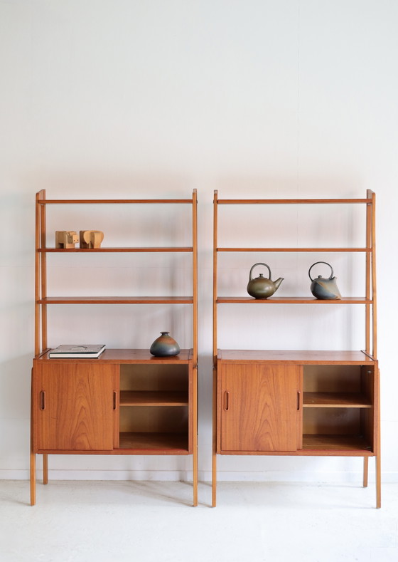 Ensemble de 2 armoires murales scandinaves vintage, années 1950/60 – Wood (photo 5 of 7)