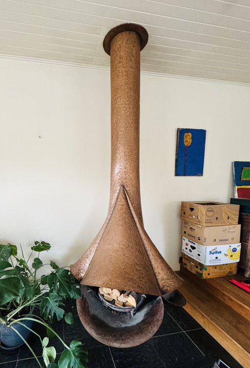 Handgeslagen houthaard - Walter De Buck (koper)