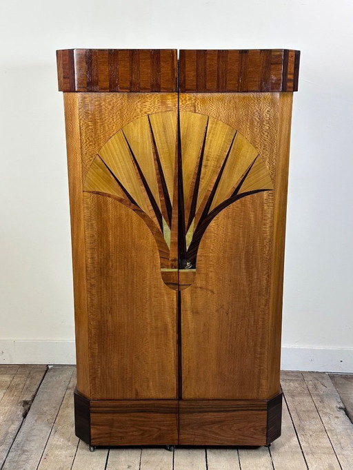 Art Deco marquetry bar, 1920