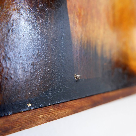 Image 1 of Abstract painting on panel - 63 x 63 cm