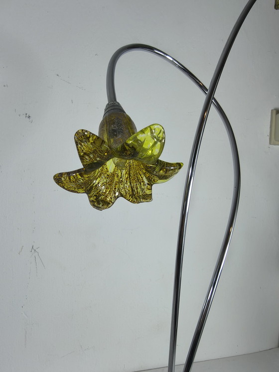 Image 1 of Lampe de table avec 2 abat-jour en verre G4 et variateur.