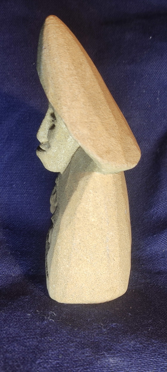 Image 1 of Rara Statua Trauco - Mitologia Cilena Chiloé - Scultura in Pietra Vulcanica