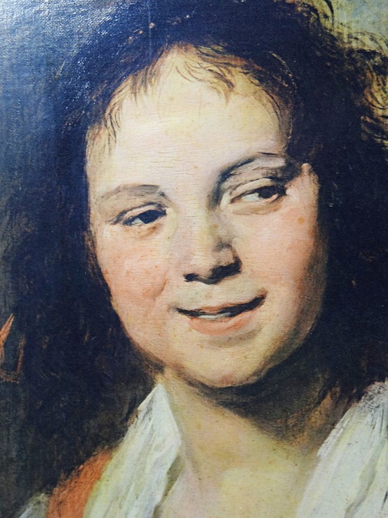 Image 1 of Large framed portrait reproduction "La Bohémienne" by Hals, by S.P.A.D.E.M