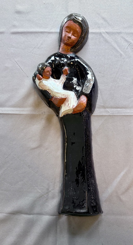 Sculture murali in ceramica di Perignem – set sirena – Belgio, anni '60