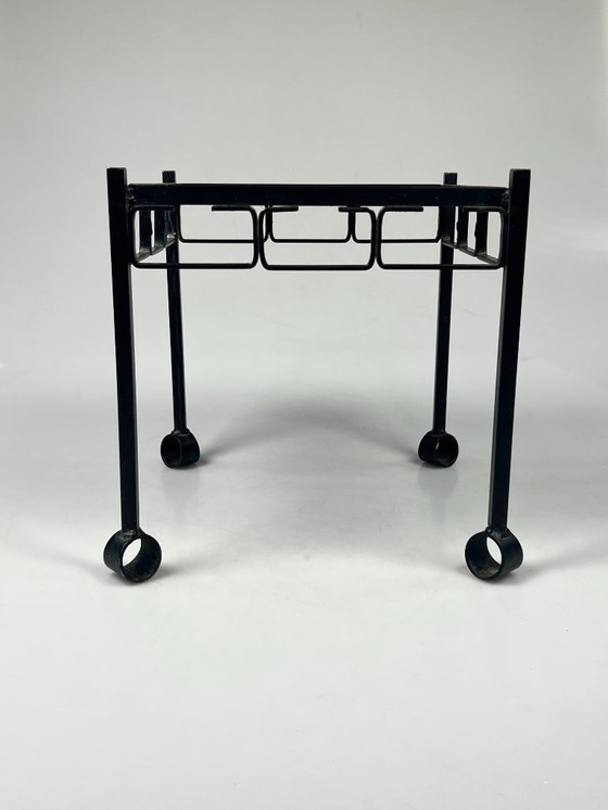 Image 1 of Vintage Table, Brutalism, Cast Iron And Ceramic, 1960's