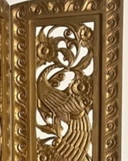 Paravent/séparateur de pièce en bois sculpté à la main, composé de 5 panneaux.